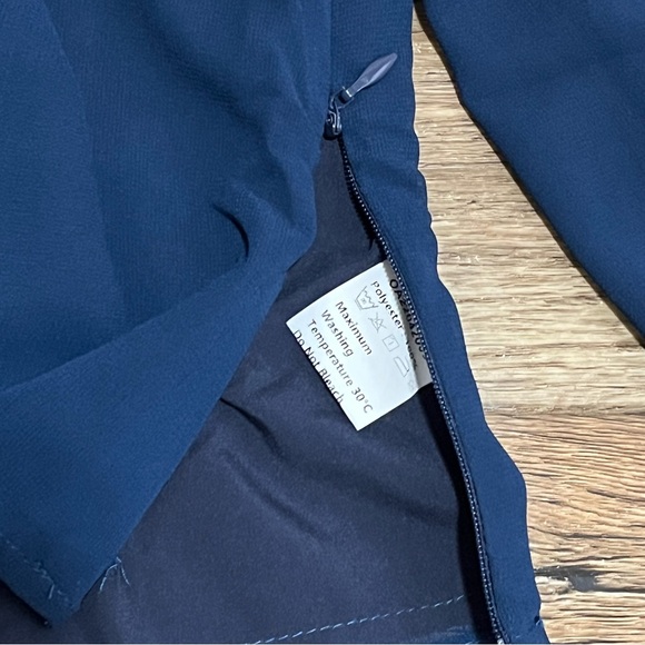 New Commense Crop Blouse Size Small Blue Long Sleeve Side Zipper New With Tags - Picture 9 of 13